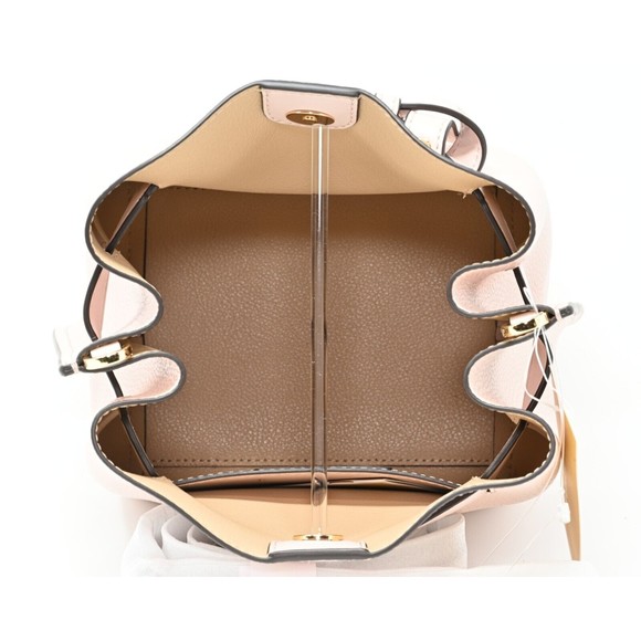 MICHAEL KORS EMILIA Small Bucket Messenger Powder Blush Pink Leather NWT $348 - Picture 5 of 12